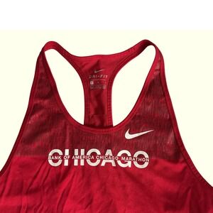 Nike Chicago Marathon 2018 Tank Top Womens Med Red Excellent Dri-FIT Racerback